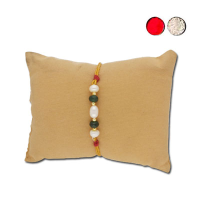 "Splendor Pearl Rakhi - JPJUN-23-037-code-020 (Single Rakhi) - Click here to View more details about this Product
